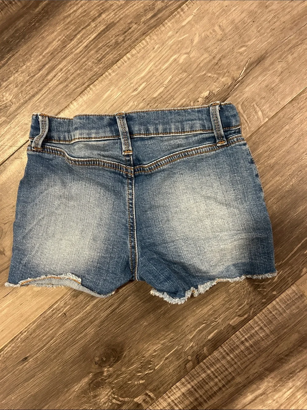 OshKosh B'gosh Girls Denim Shorts with Heart Pockets - Blue